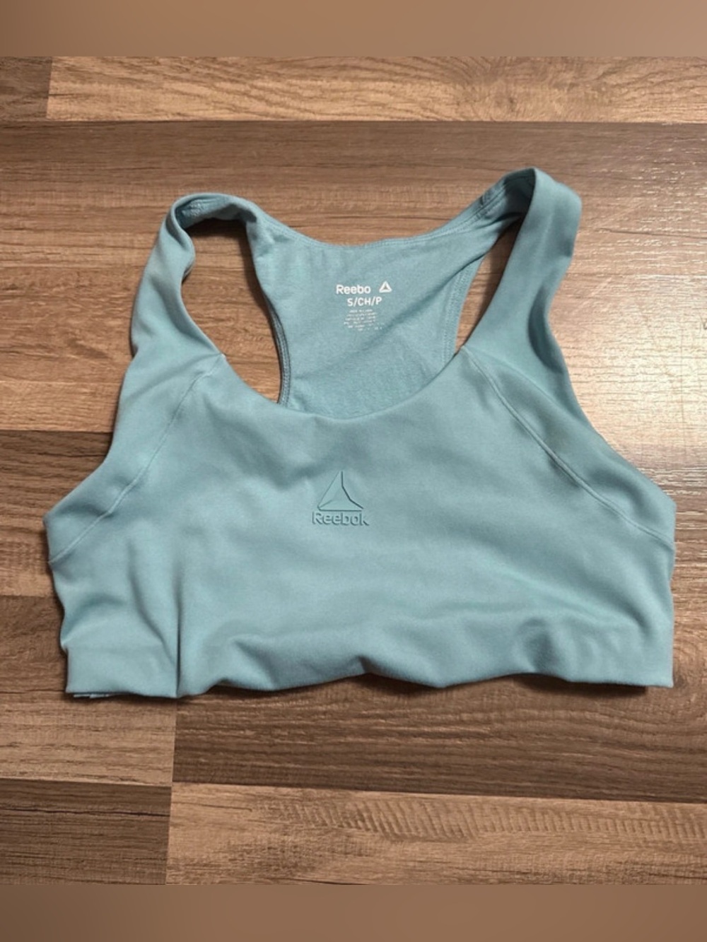 Reebok Women's Light Teal Racerback Sports Bra size small
